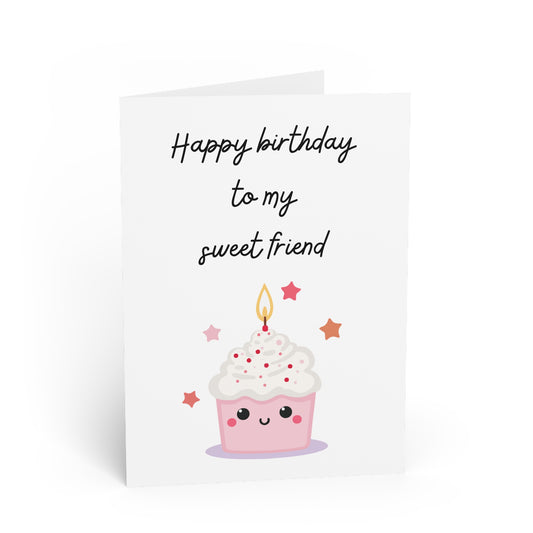 Handmade Happy Birthday My Sweet Friend Card